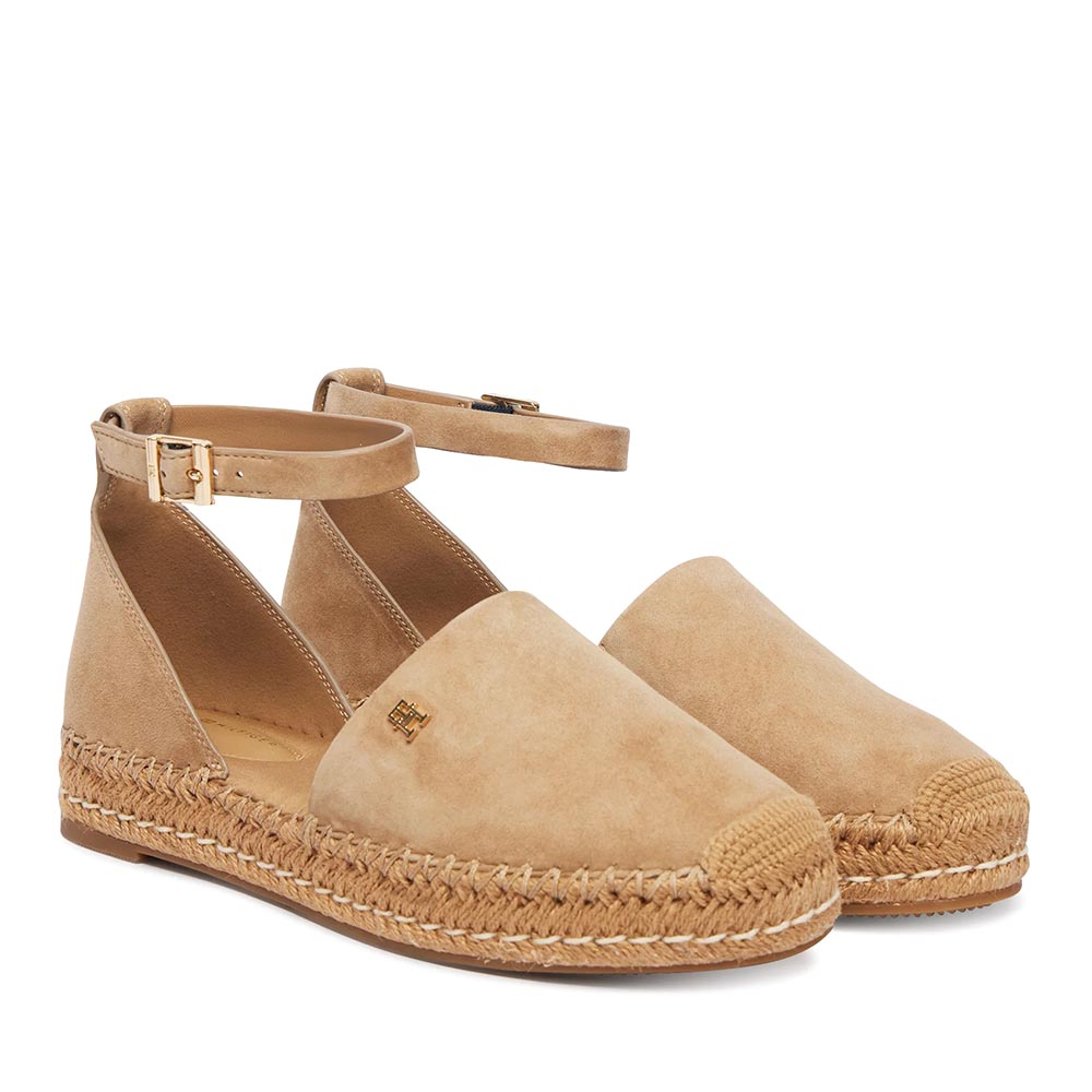 Espadrile femei Tommy Hilfiger maro deschis din piele întoarsă 3411DE9144VBE - imagine 2