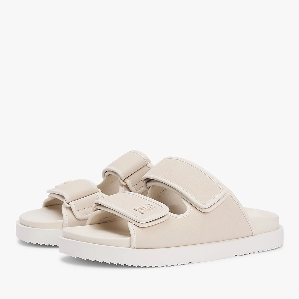 Saboți femei Tommy Hilfiger ivoire din piele 3411DST9298IV - imagine 2