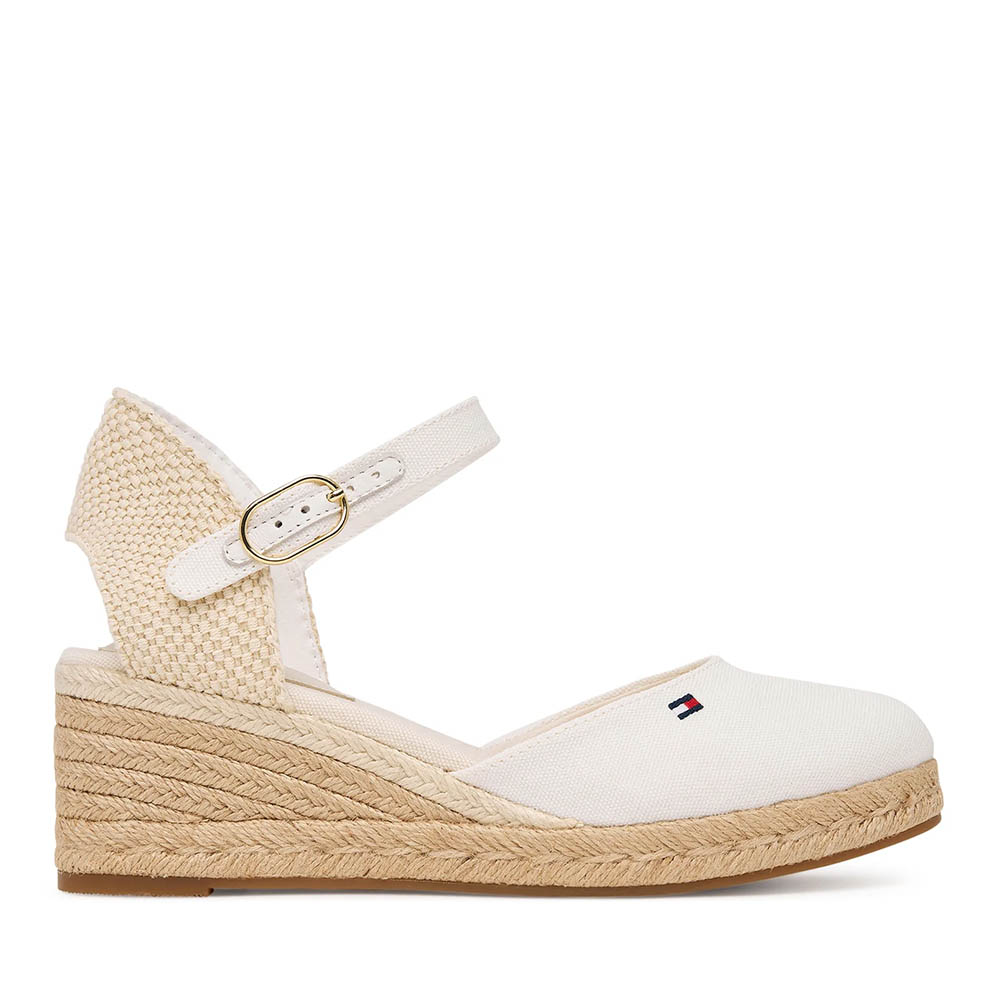 Sandale cu platformă femei Tommy Hilfiger albe 3411DD9233A