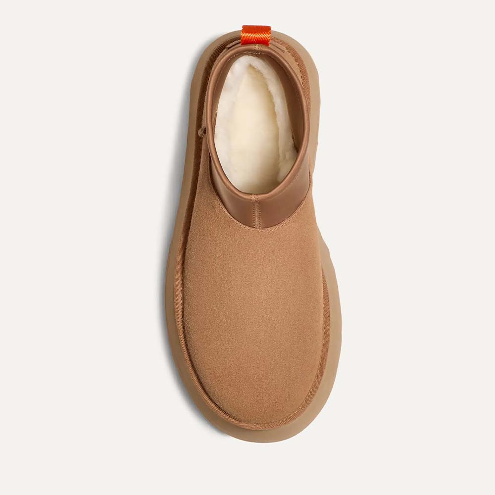 Ghete femei UGG Classic Mini Dipper, Chestnut din piele întoarsă 2390dg1168170vco