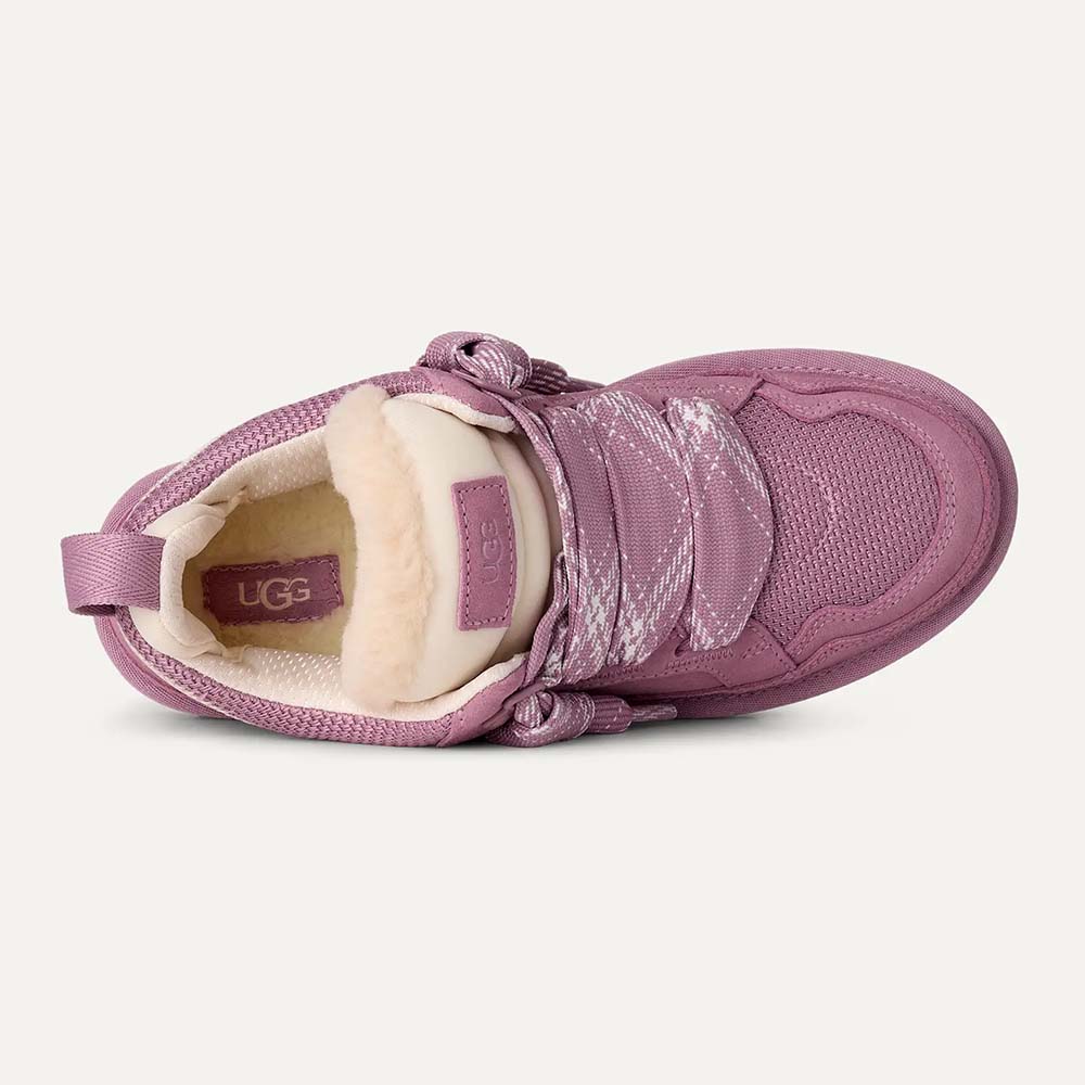 Ghete femei UGG Lowmel dusty orchid din piele și textil 2392DG1144032VRO