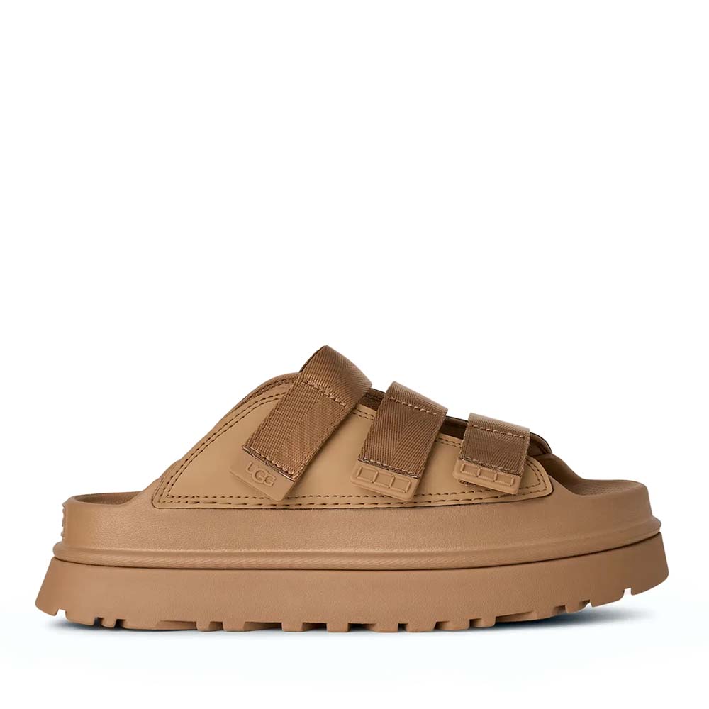 Saboți cu platformă femei UGG GoldenGlow Slide Dark Sand 2391DST1167430CA