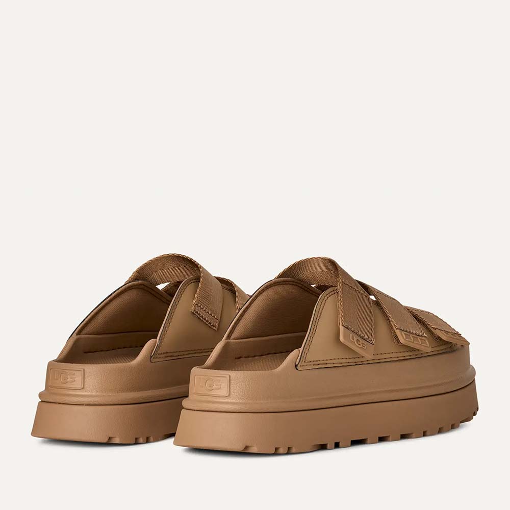 UGG GOLDEN GLOW SLIDE ２３センチ UGG Saboți cu platformă femei UGG GoldenGlow Slide Dark Sand