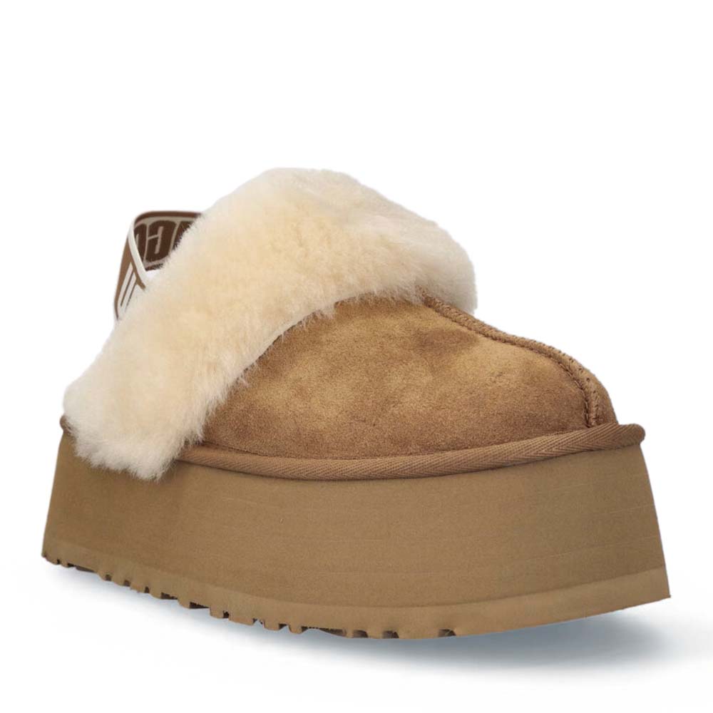 Saboți îmblăniți femei UGG Funkette Chestnut din piele întoarsă 2390DPP1113474VCO - 1 | YEO