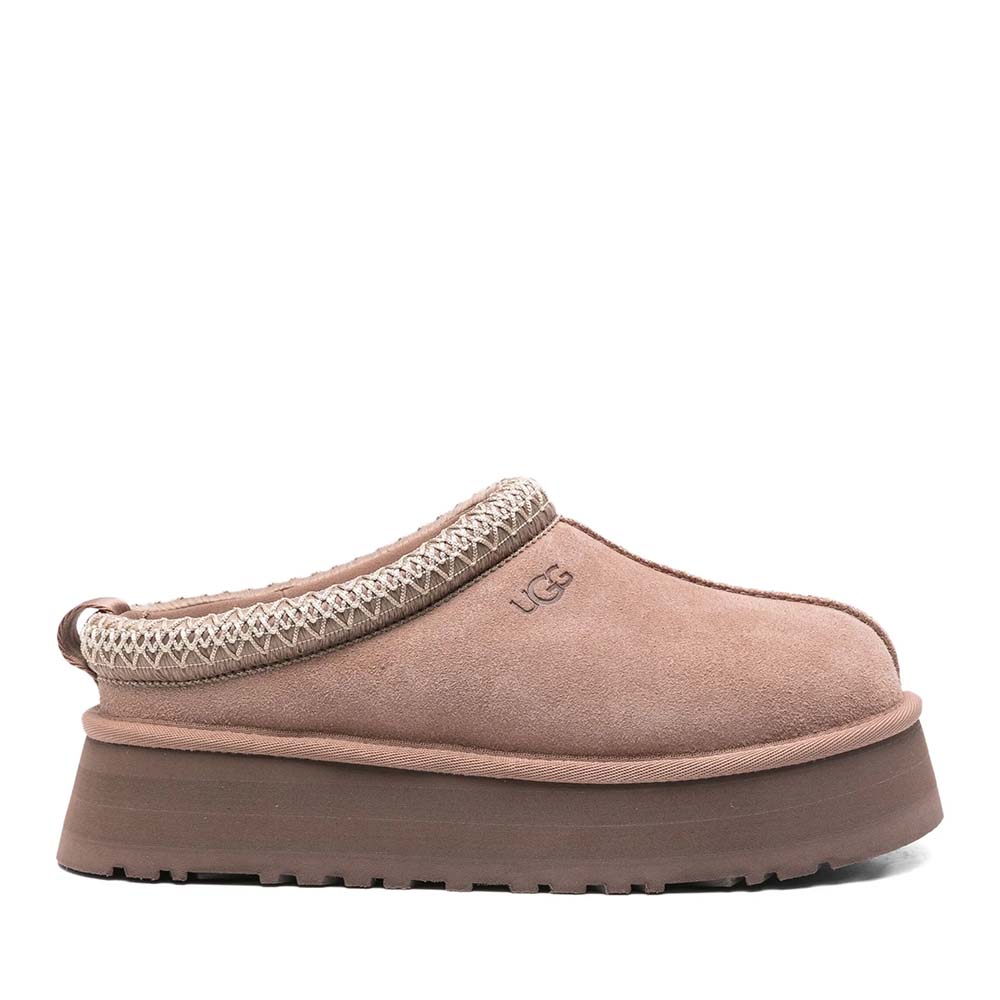 Saboți îmblăniți femei UGG Tazz II sand din piele întoarsă 2390DPP1174471VBE