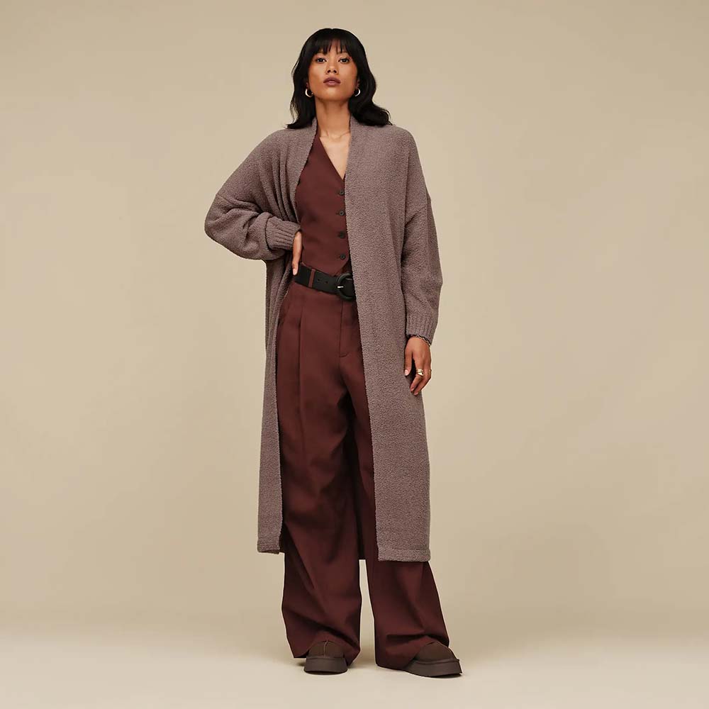 Saboți îmblăniți femei UGG TazzII Dusted Cocoa din piele întoarsă 2390DPP1174471VM - 1 | YEO