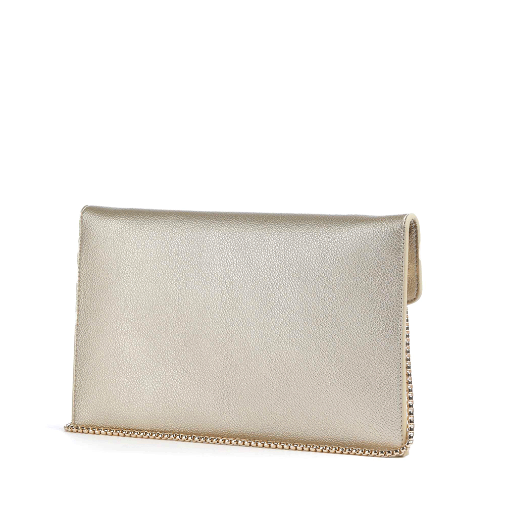Poșetă plic femei Valentino Luxe aurie cu logo frontal 1951PLSVBS9XJ17AU - imagine 2