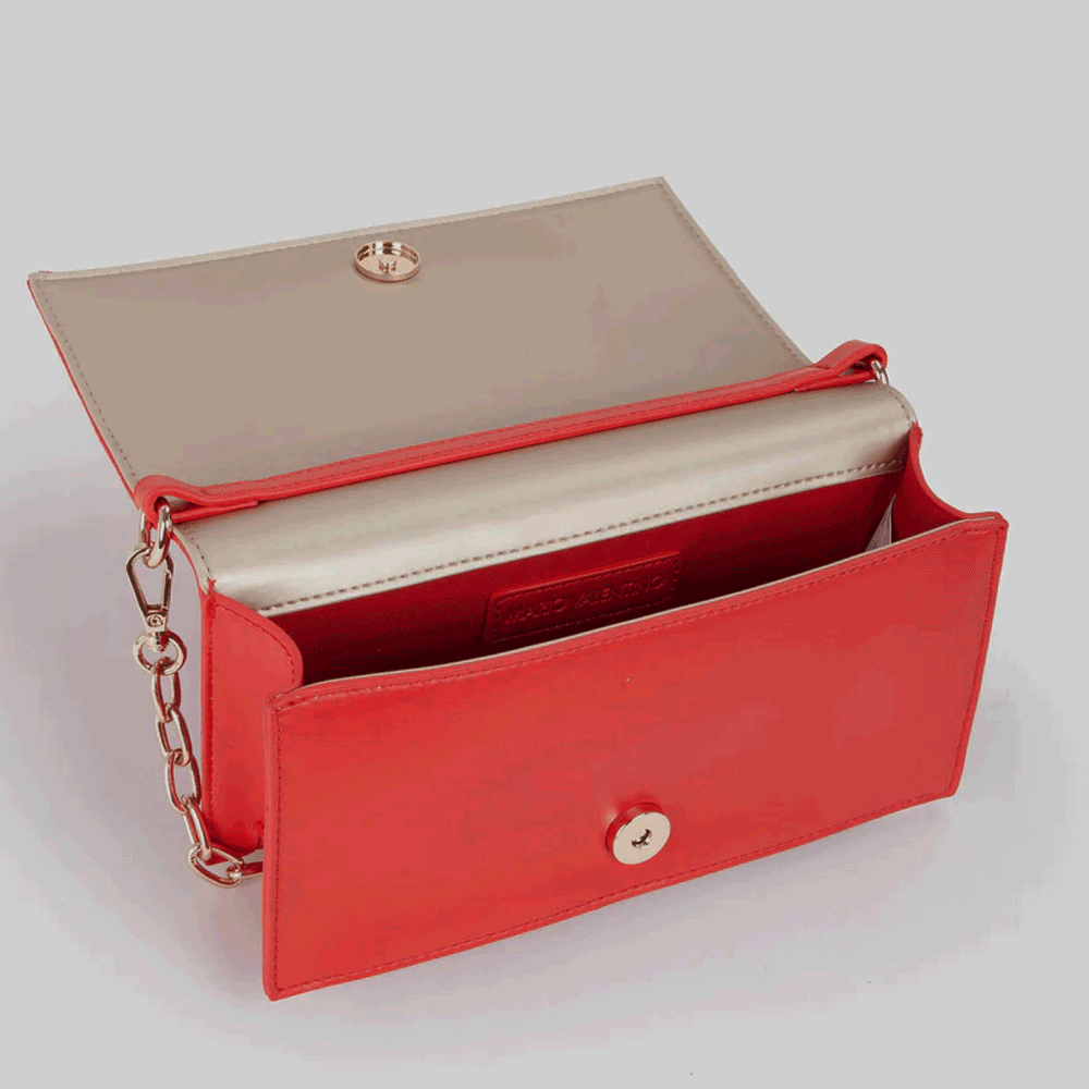 Valentino Stefany red women's clutch bag with front logo 1959PLS90110R