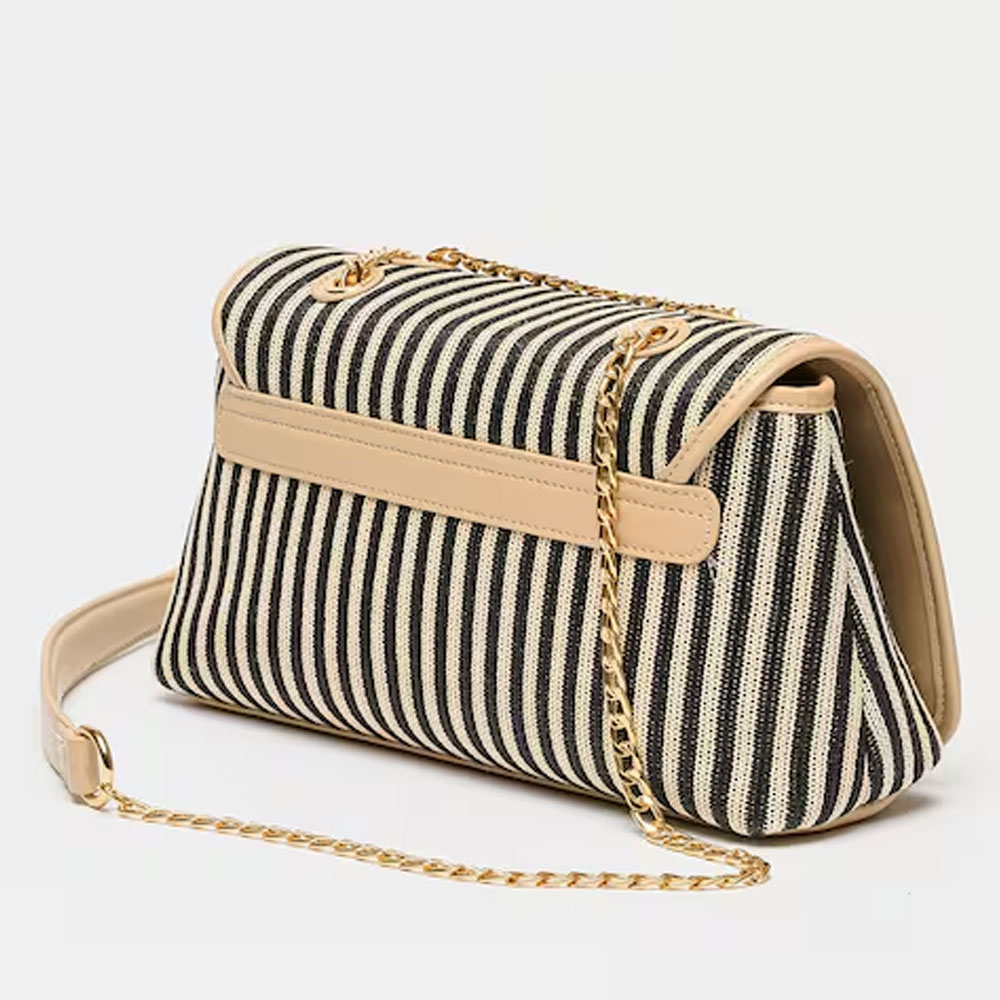 Poșetă satchel femei Valentino Selene bej cu negru 1951PLSVBS9PU09N