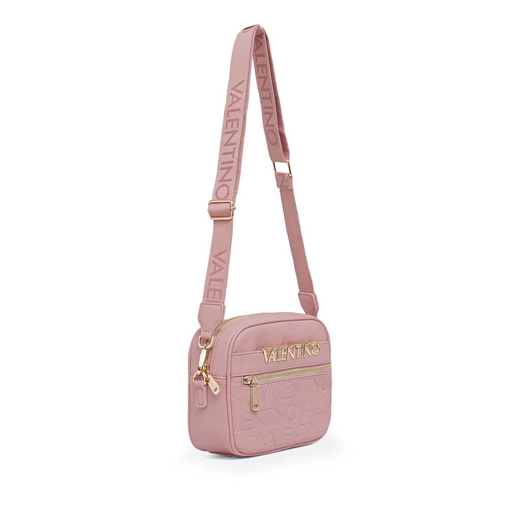 Poșetă crossbody femei Valentino Cora roz cu logo metalic 1951POSSVBS9OO15RO - imagine 2