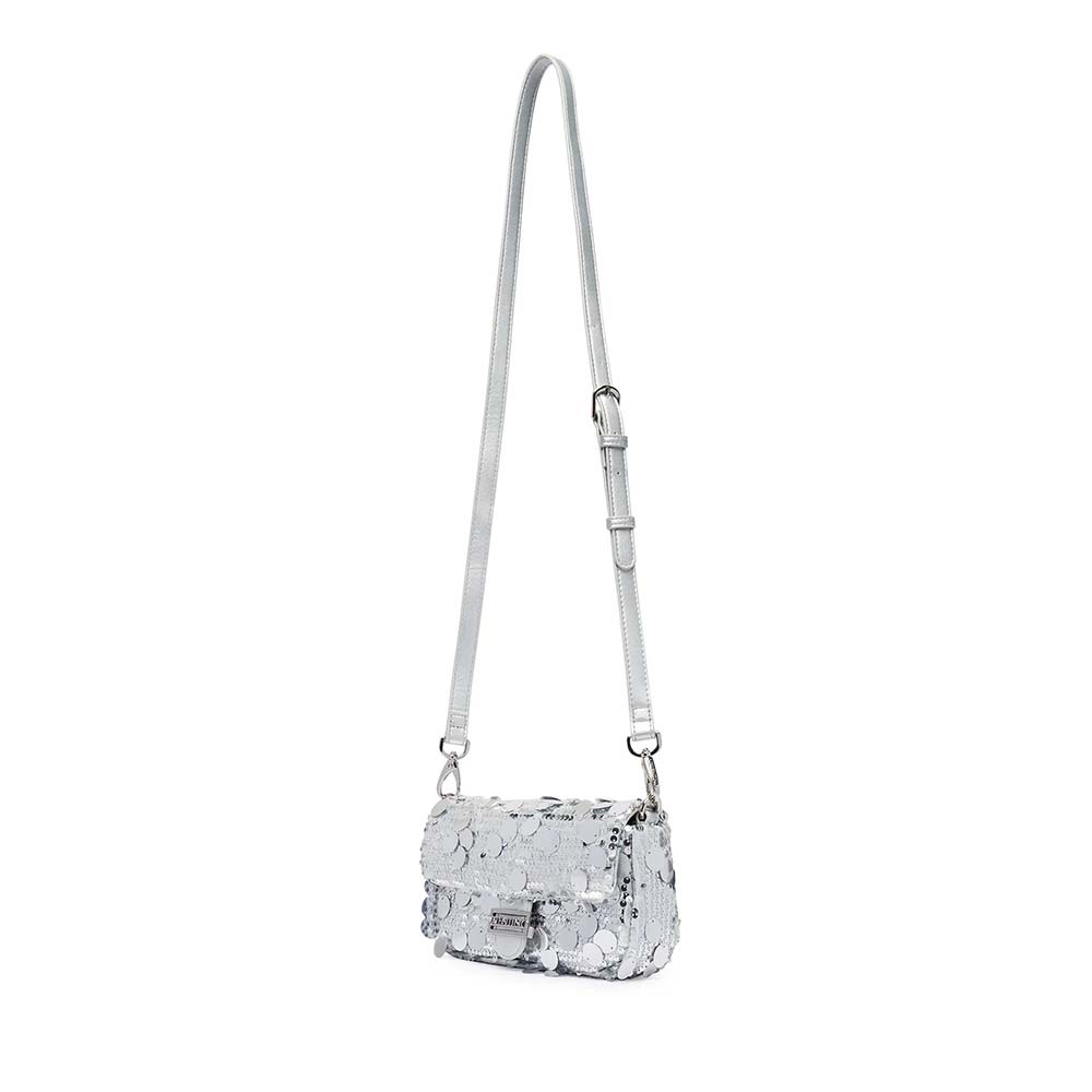 Poșetă crossbody femei Valentino Sleet argintie 1952POSSVBSA6R09AG