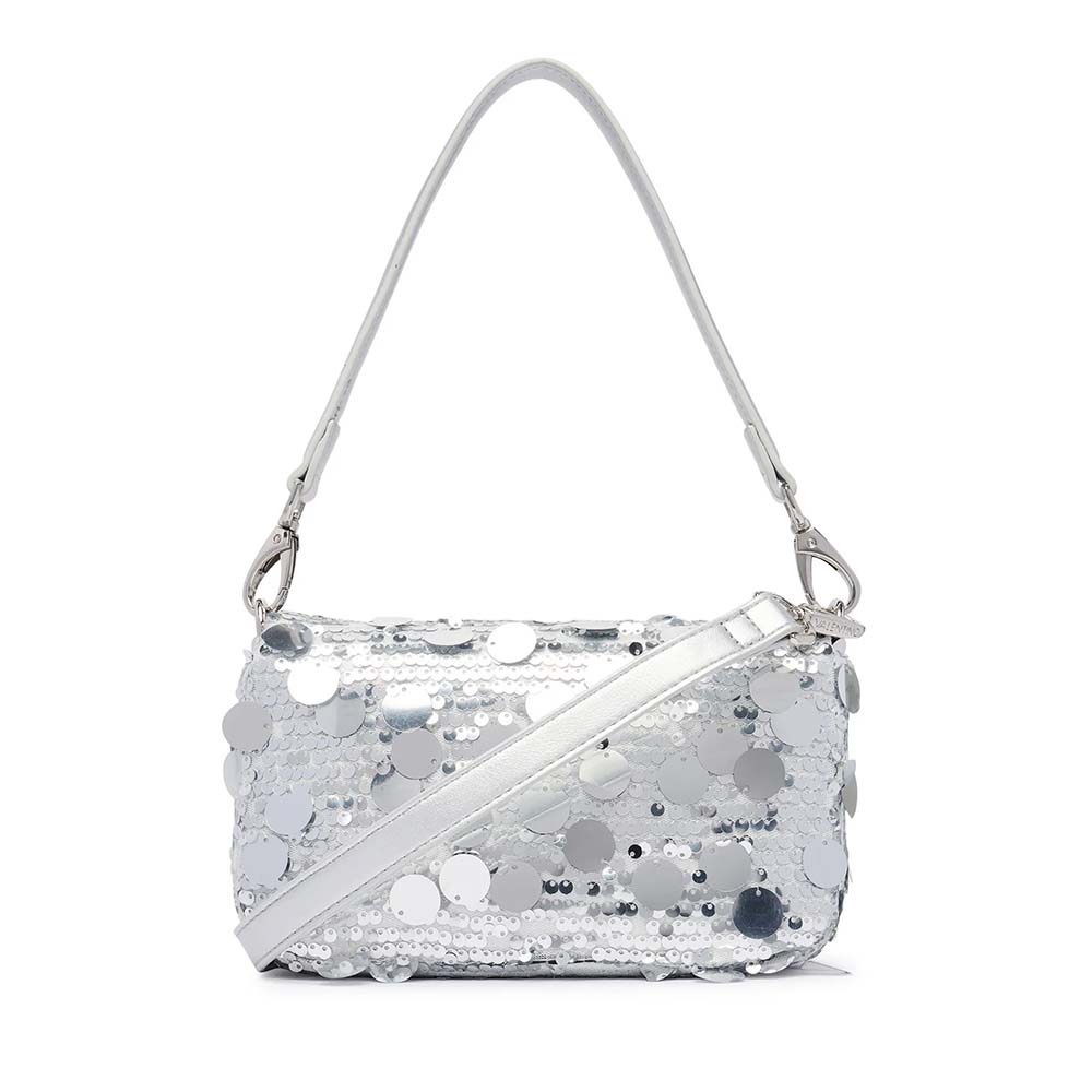 Poșetă crossbody femei Valentino Sleet argintie 1952POSSVBSA6R09AG