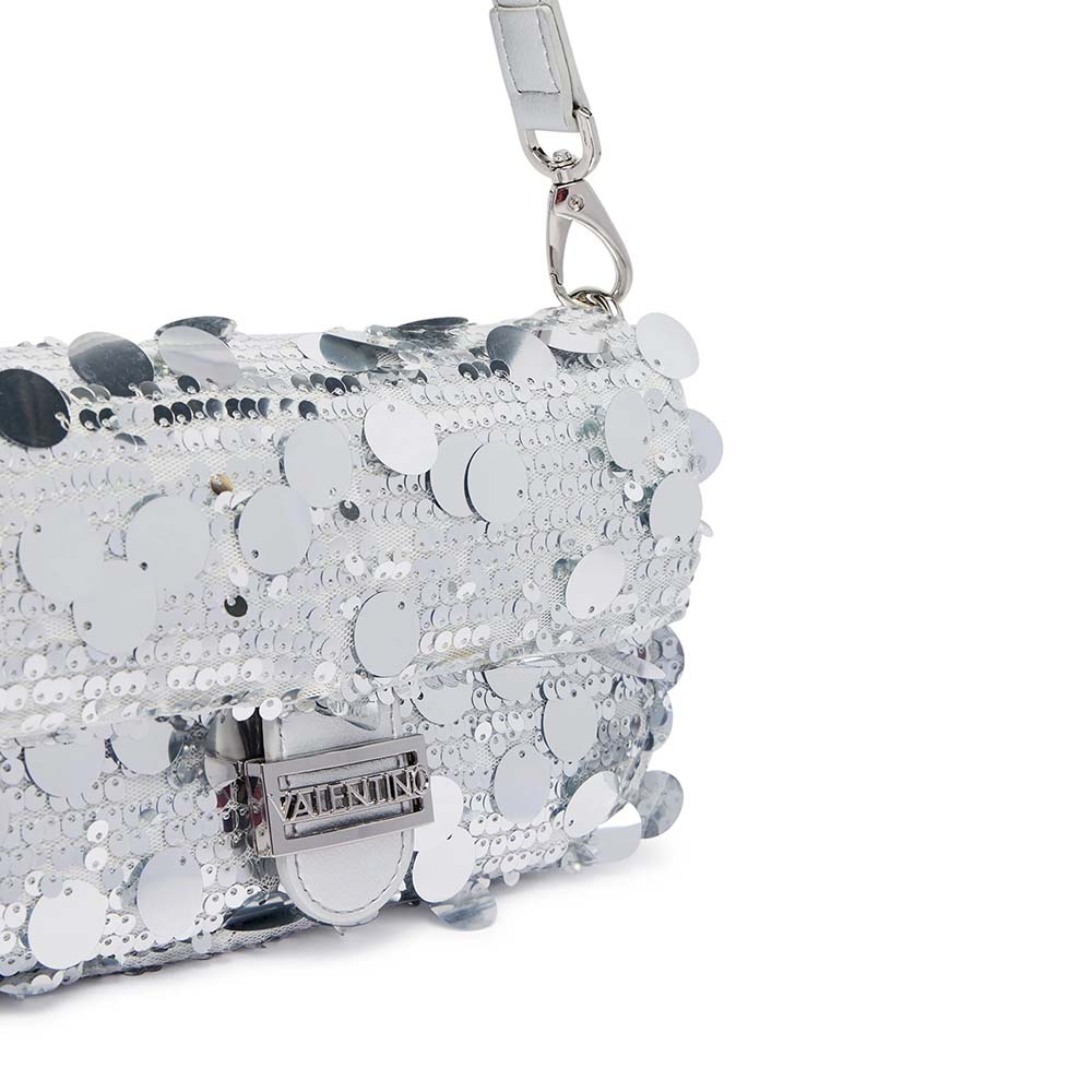 Poșetă crossbody femei Valentino Sleet argintie 1952POSSVBSA6R09AG