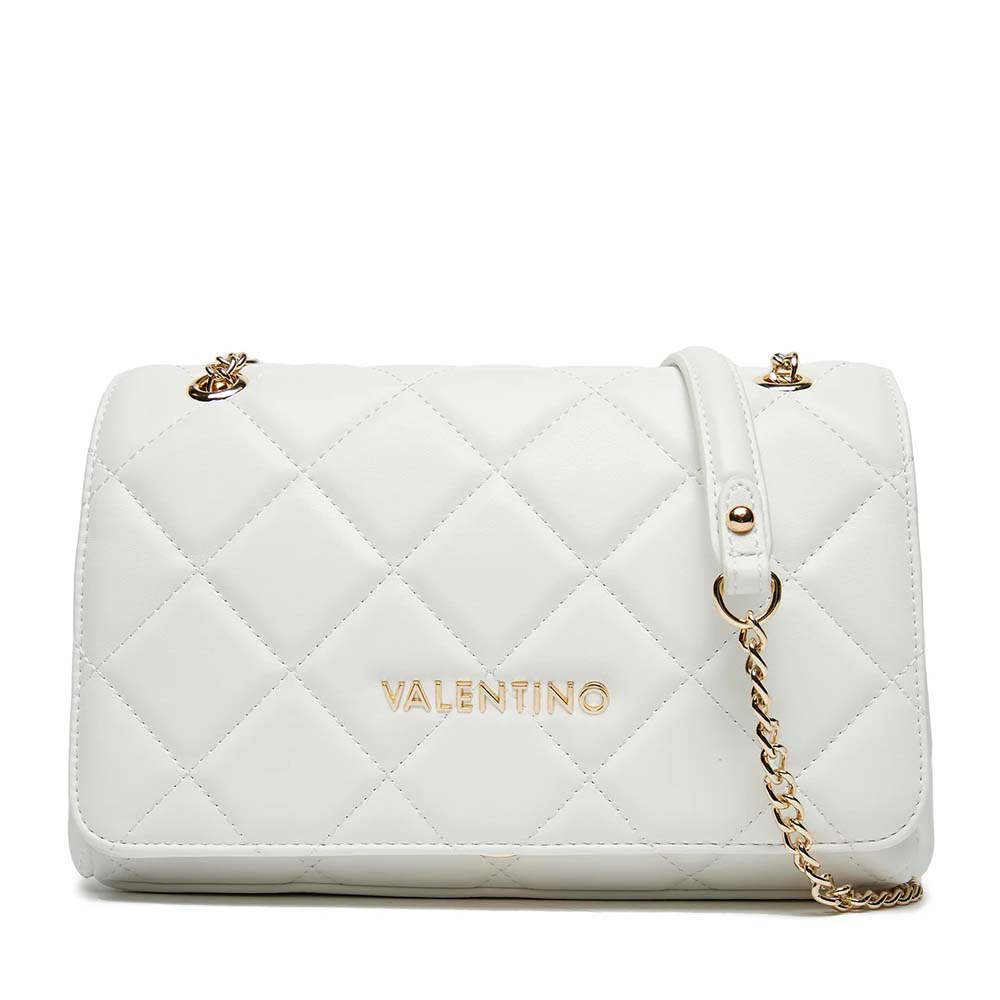 Poseta satchel femei Valentino Ocarina alba cu aspect matlasat 1951POSSVBS3KK02A