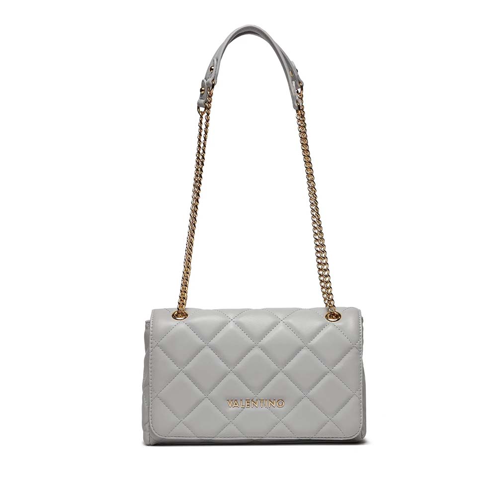 Poșetă satchel femei Valentino Ocarina gri cu aspect matlasat 1951POSSVBS3KK02GR - imagine 2