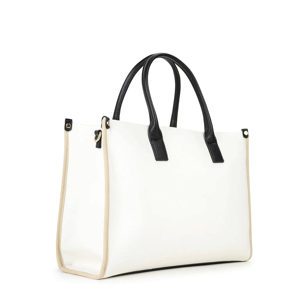 Poșetă shopper femei Valentino Acantha Re bej cu logo 1951POSSVBS9U304BE - imagine 2