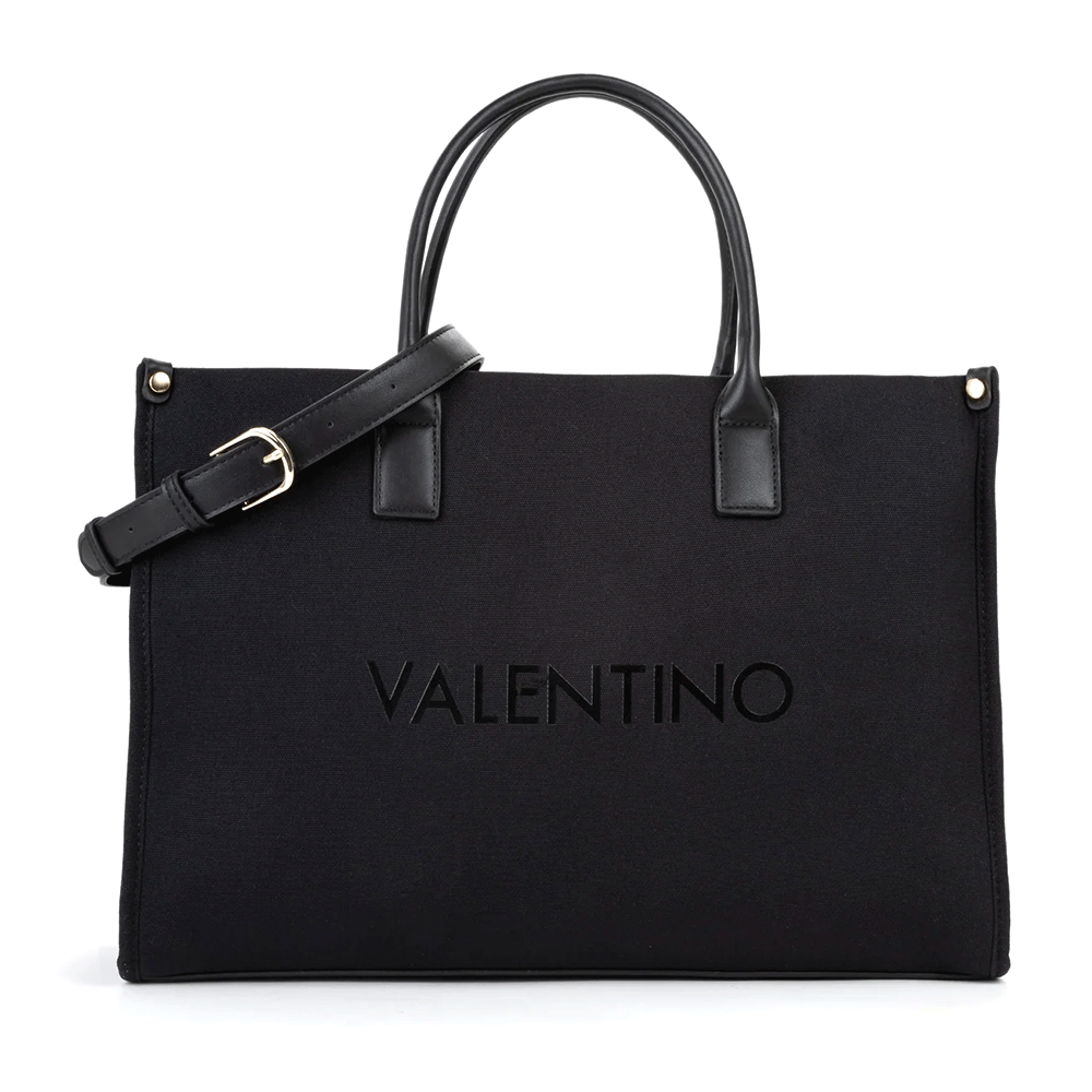 Poșetă shopper femei Valentino Acantha Re neagră cu logo 1951POSSVBS9U304N