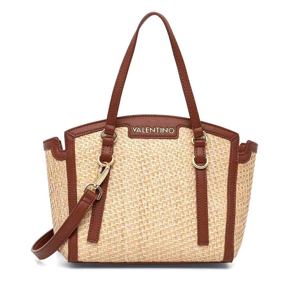 Poșetă shopper femei Valentino Demetra bej cu logo 1951POSSVBS9R901BE