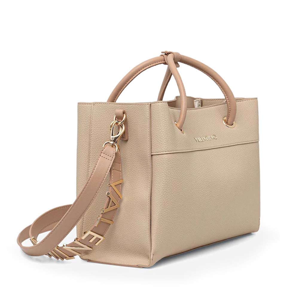 Poșetă tote femei Valentino Alexia bej cu logo 1951POSSVBS5A802BE - imagine 2