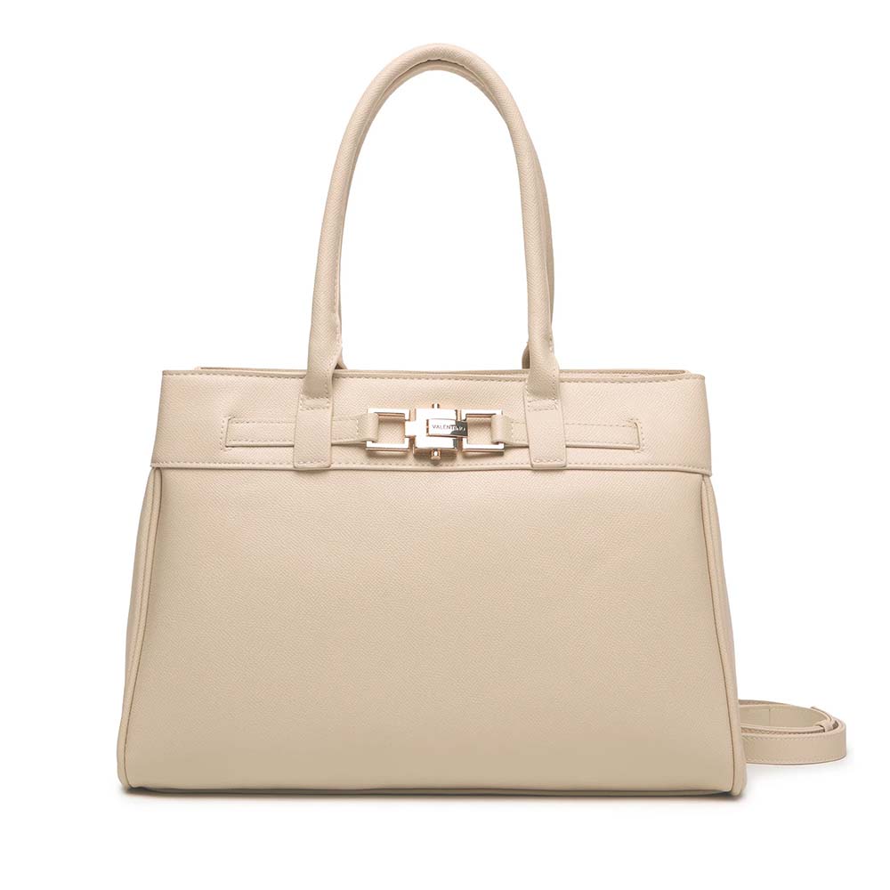 Poseta tote femei Valentino Alina Re bej cu accesoriu deco 1951POSSVBS9QB01BE