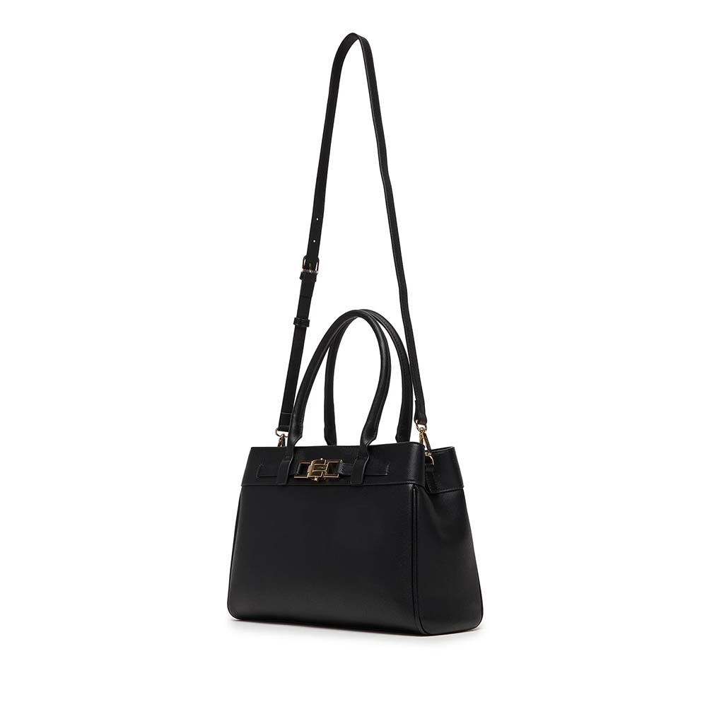 Poșetă tote femei Valentino Alina Re neagră cu accesoriu deco 1951POSSVBS9QB01N - imagine 2