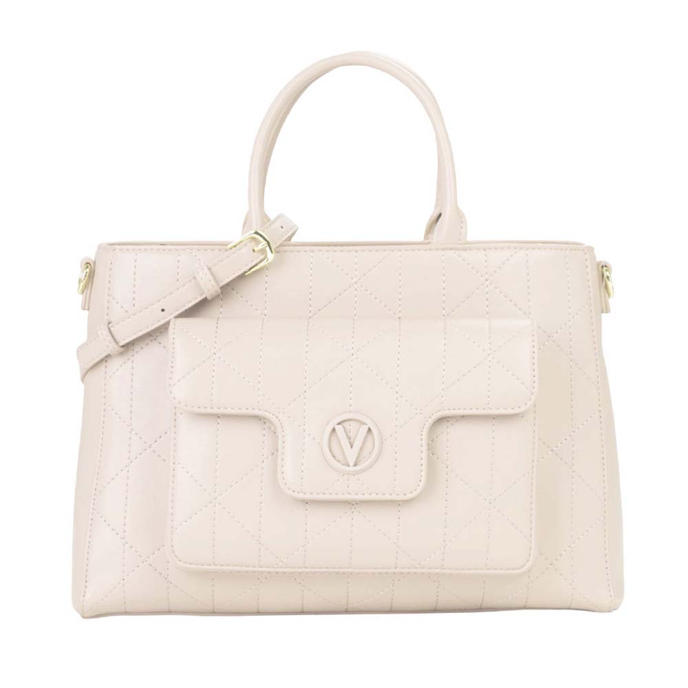 Poseta tote femei Valentino Melia alba cu logo 1951POSSVBS9OR04A